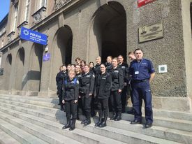 Wycieczka dydaktyczna klas mundurowych do  Komendy Wojewódzkiej Policji