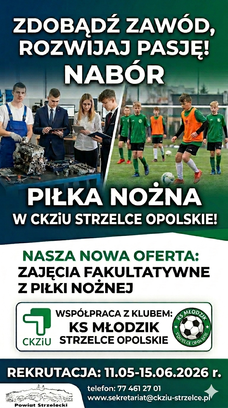 Nowe horyzonty dla młodych sportowców: CKZiU Strzelce Opolskie stawia na piłkę nożną!